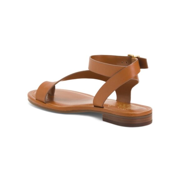 VINCE CAMUTO Black Leather Liba Toe Ring Sandals - Picture 2 of 2